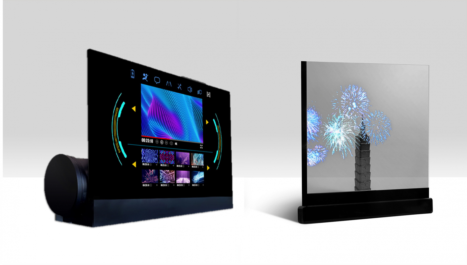 可捲式、折疊性、高透明